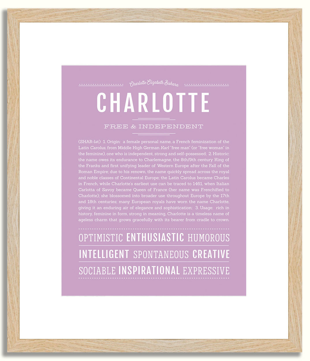 Charlotte | Name Art Print
