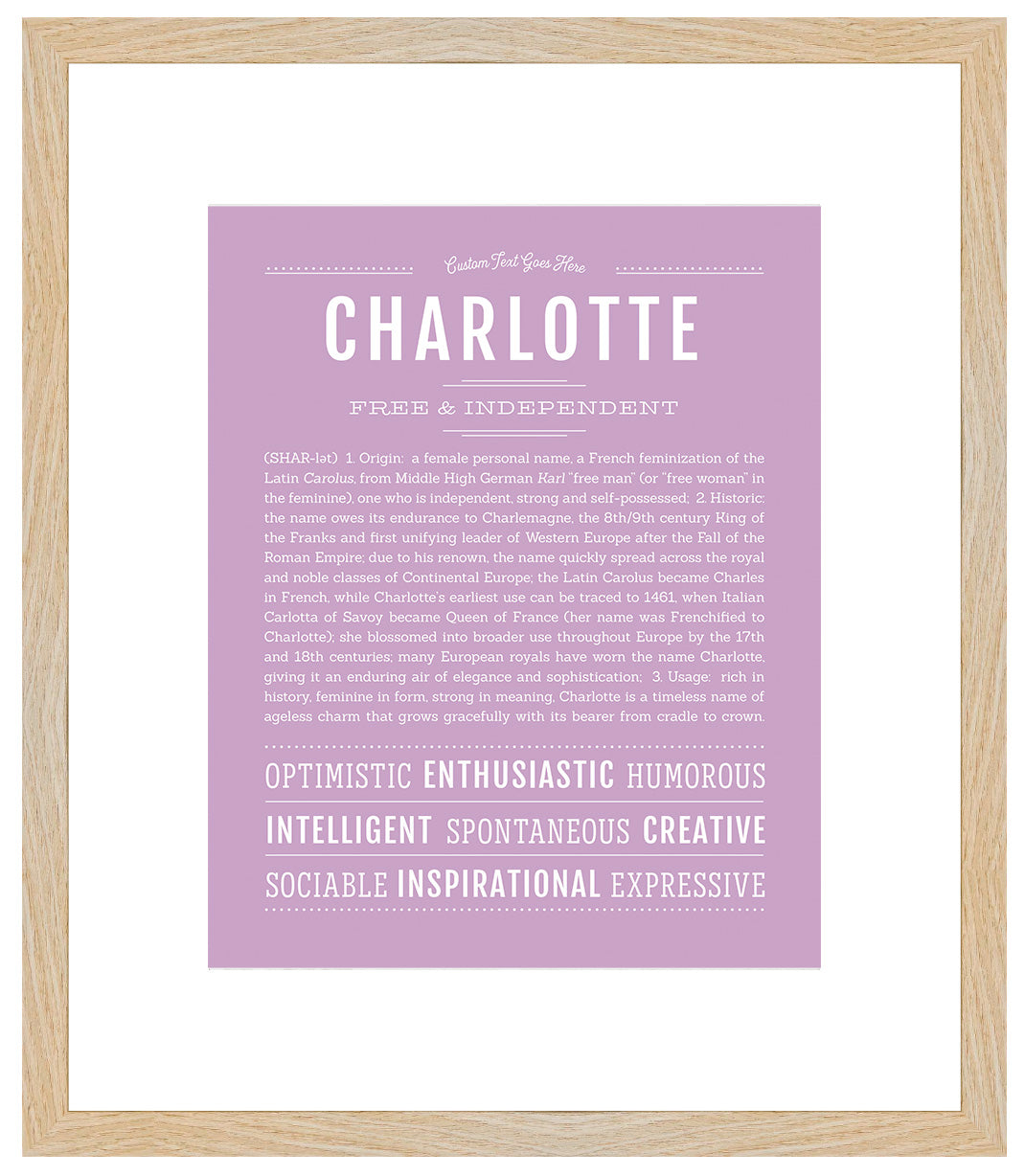 Charlotte | Name Art Print