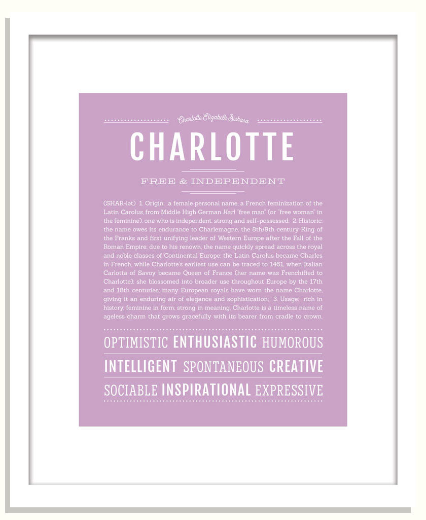 Frame Options | Lilac | Black Frame, Matted