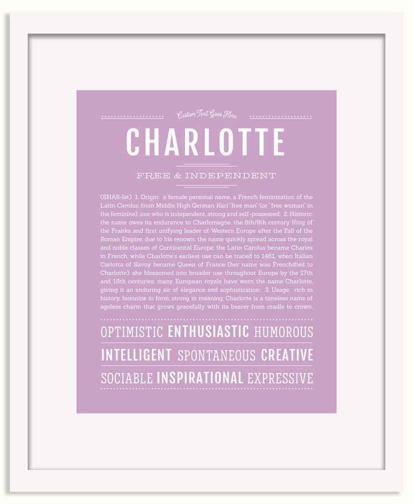 Frame Options | Lilac | Black Frame, Matted