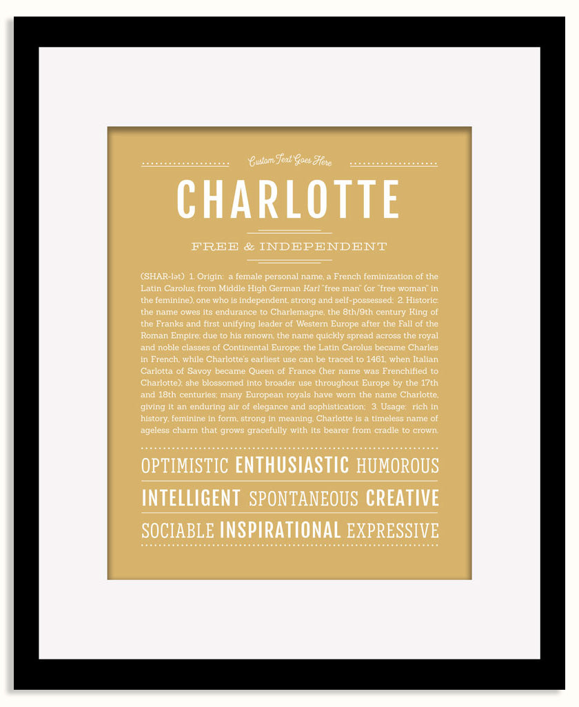 Frame Options | Matte Gold | Maple Frame, Matted
