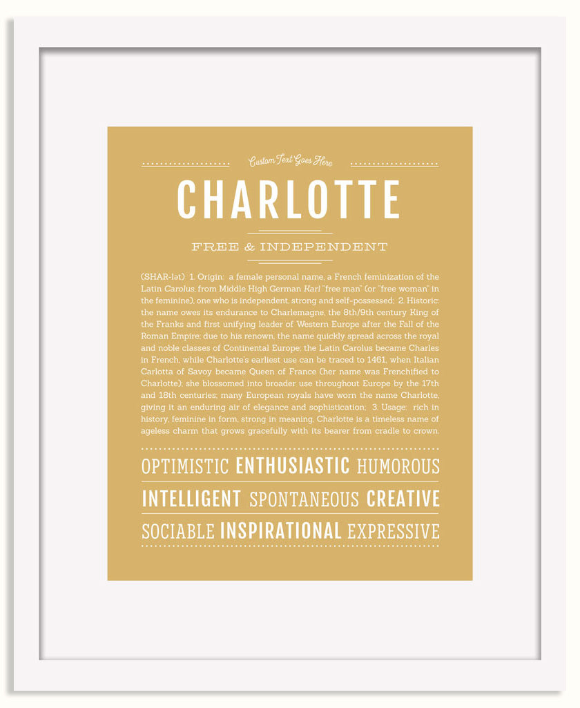 Frame Options | Matte Gold | Black Frame, Matted