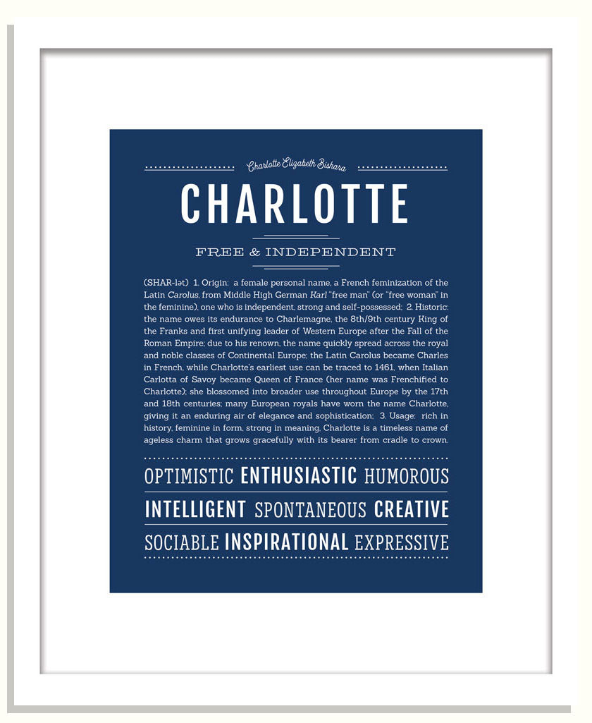 Frame Options | Midnight Blue | Black Frame, Matted