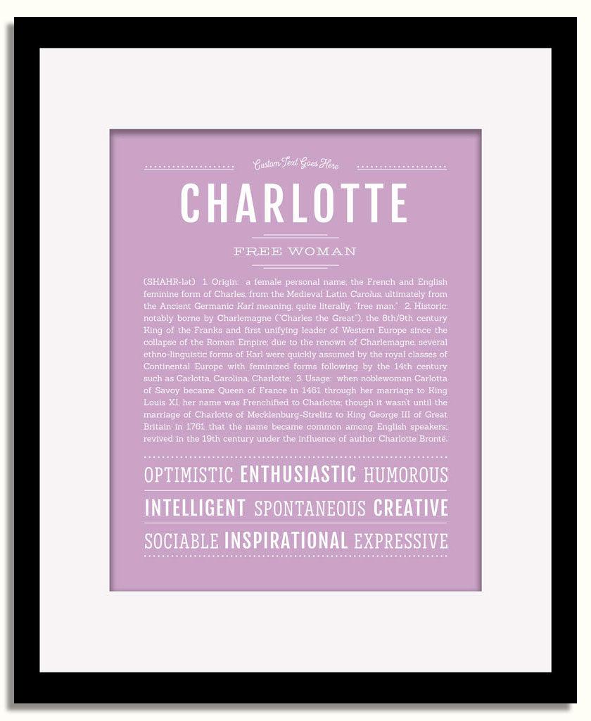 Frame Options | Lilac | Black Frame, Matted