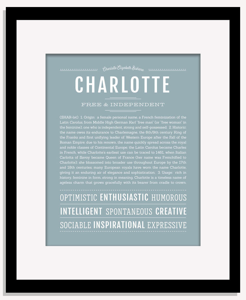 Frame Options | Powder Blue | Maple Frame, Matted