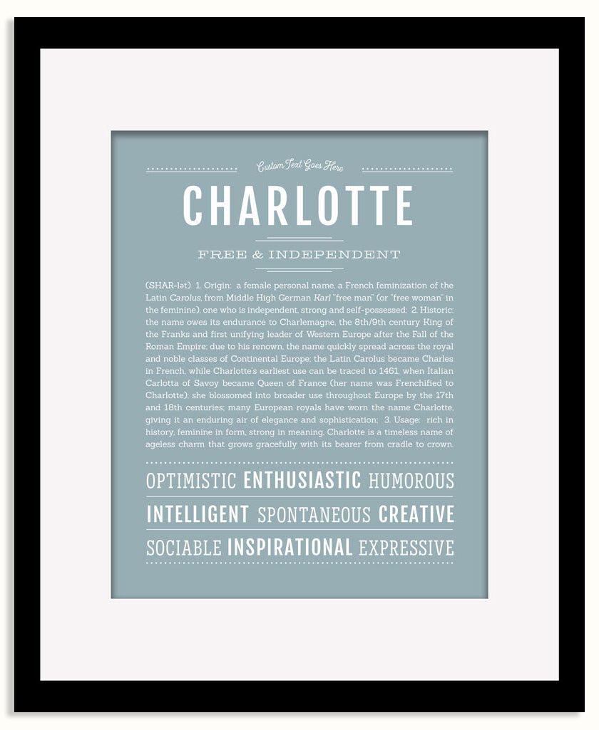 Frame Options | Powder Blue | Maple Frame, Matted
