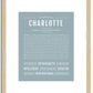 Charlotte | Name Art Print