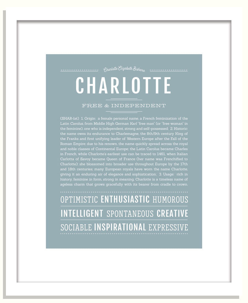 Frame Options | Powder Blue | Black Frame, Matted