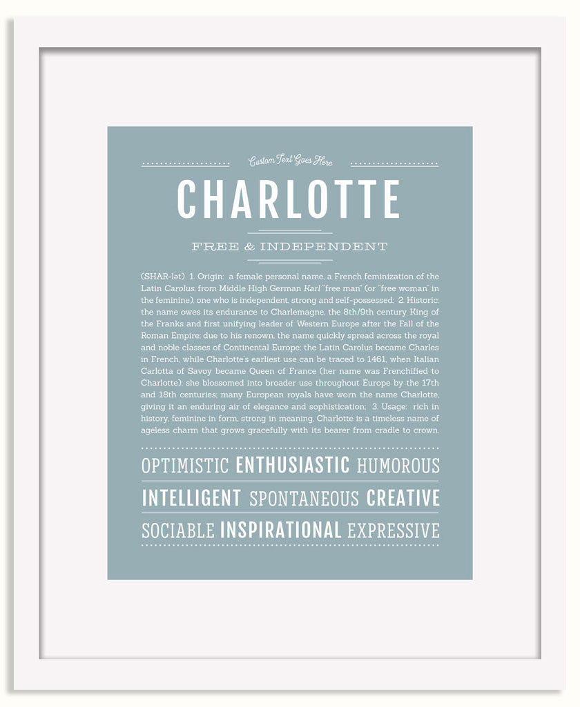 Frame Options | Powder Blue | Black Frame, Matted