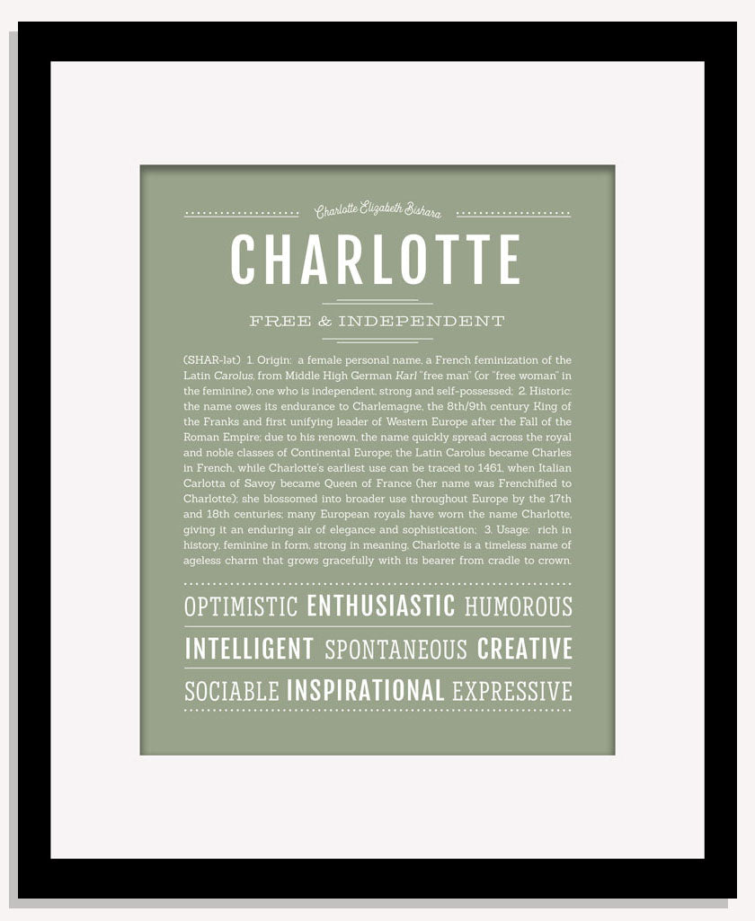 Frame Options | Sage | Maple Frame, Matted