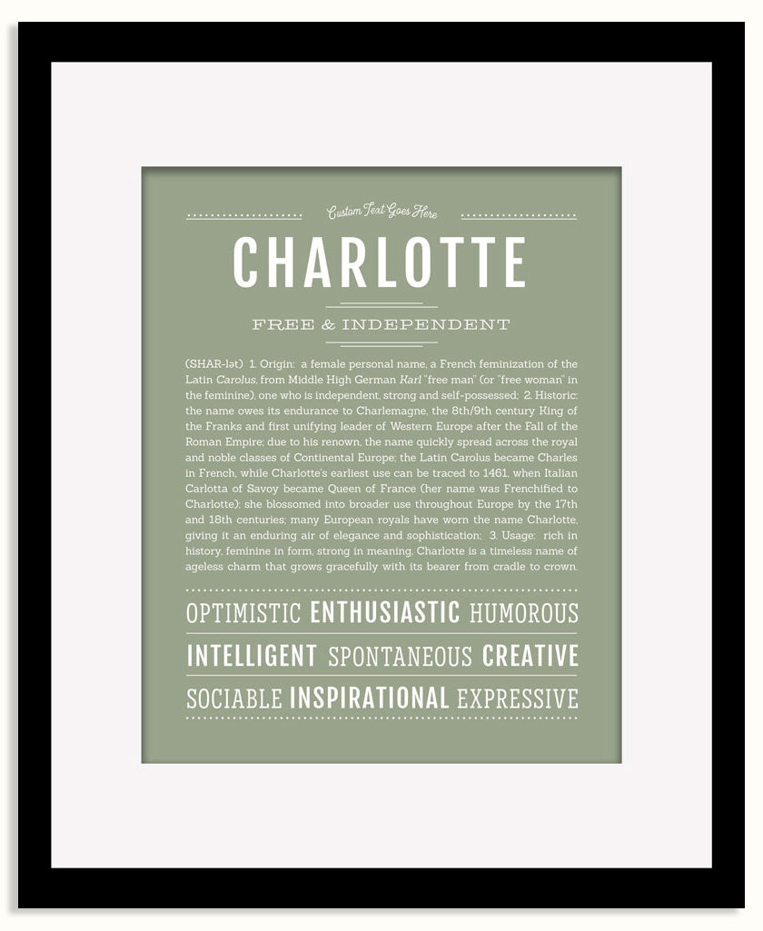 Frame Options | Sage | Maple Frame, Matted