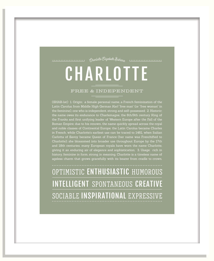 Frame Options | Sage | Black Frame, Matted