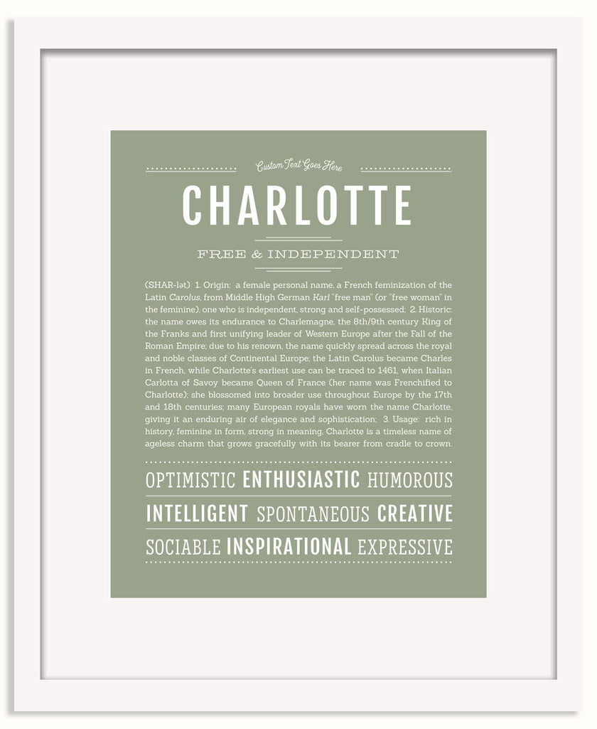 Frame Options | Sage | Black Frame, Matted