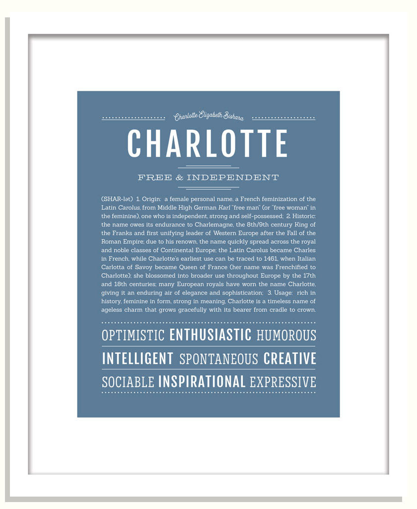 Frame Options | Steele Blue | Black Frame, Matted