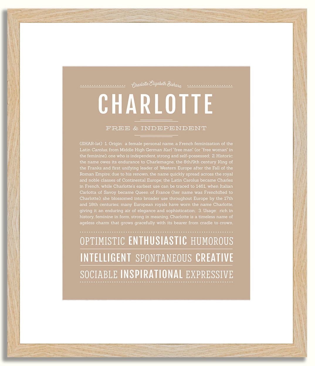 Charlotte | Name Art Print