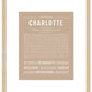 Charlotte | Name Art Print