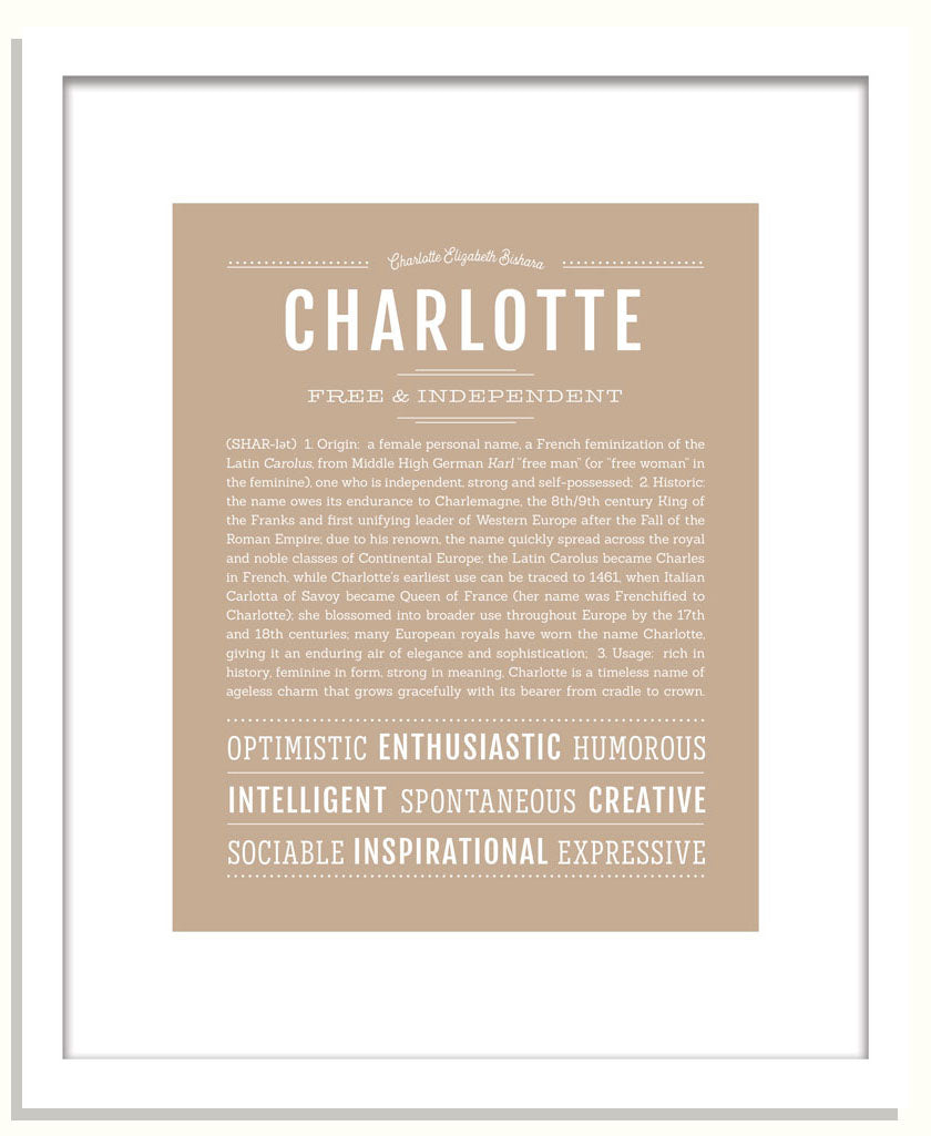 Frame Options | Tan | Black Frame, Matted