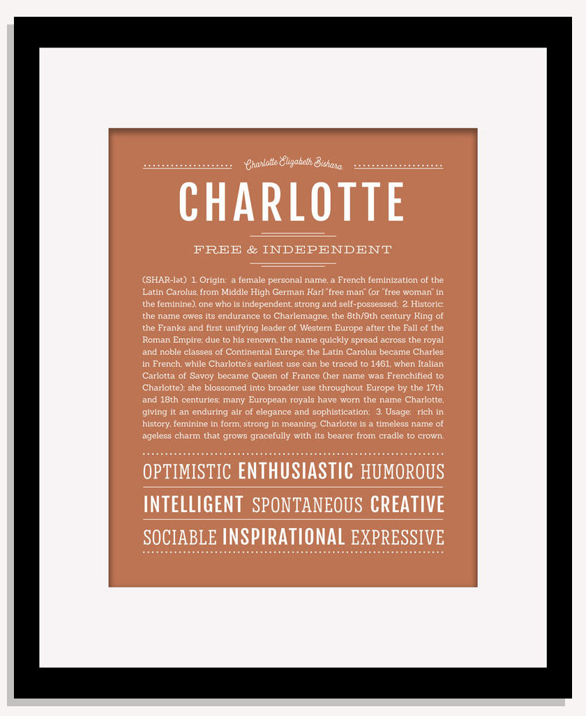 Frame Options | Terra Cotta | Maple Frame, Matted