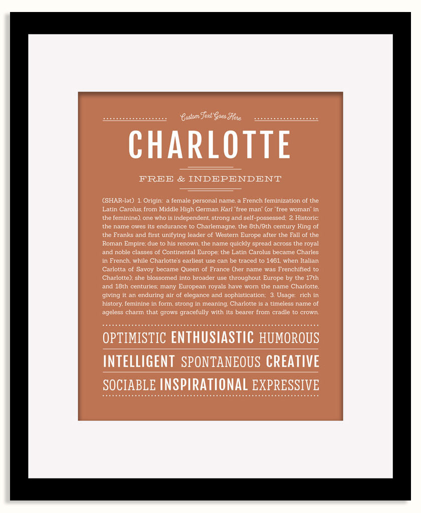 Frame Options | Terra Cotta | Maple Frame, Matted