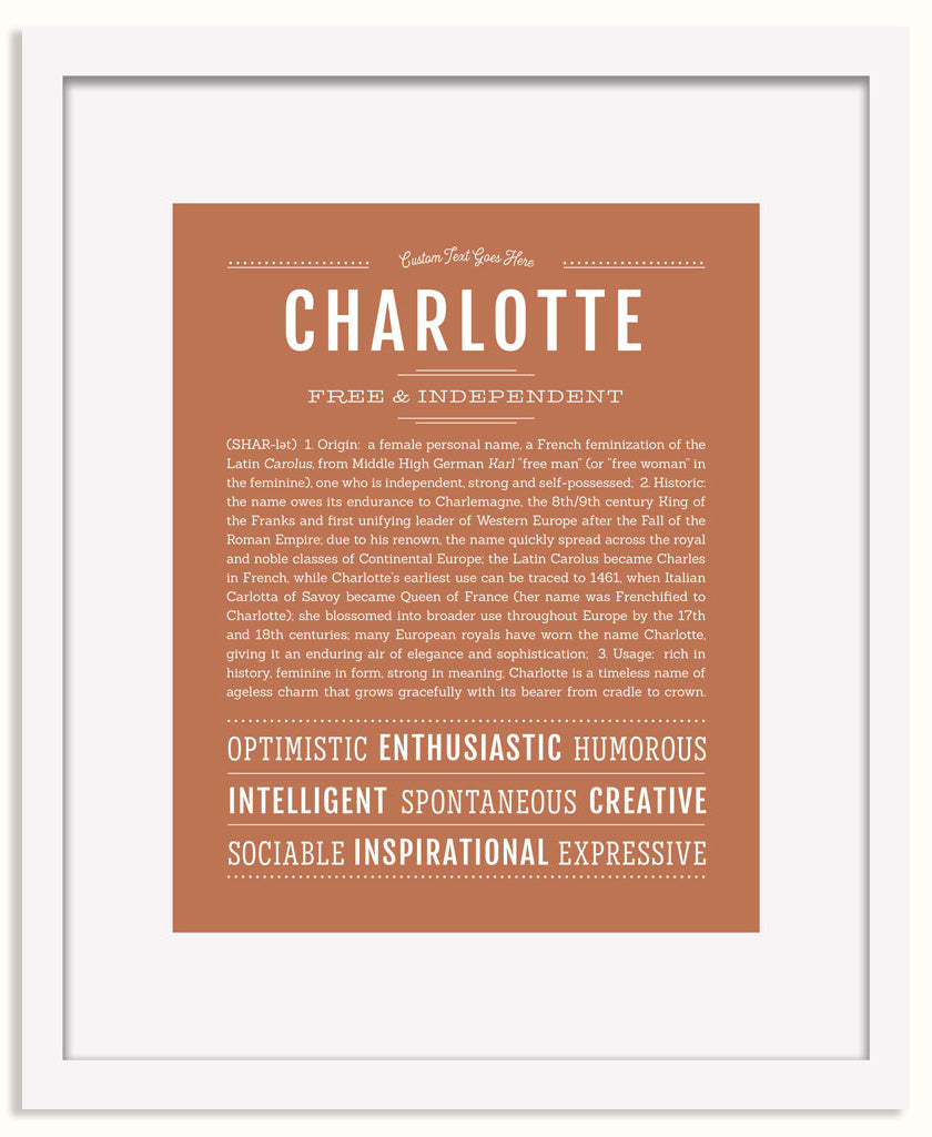 Frame Options | Terra Cotta | Black Frame, Matted