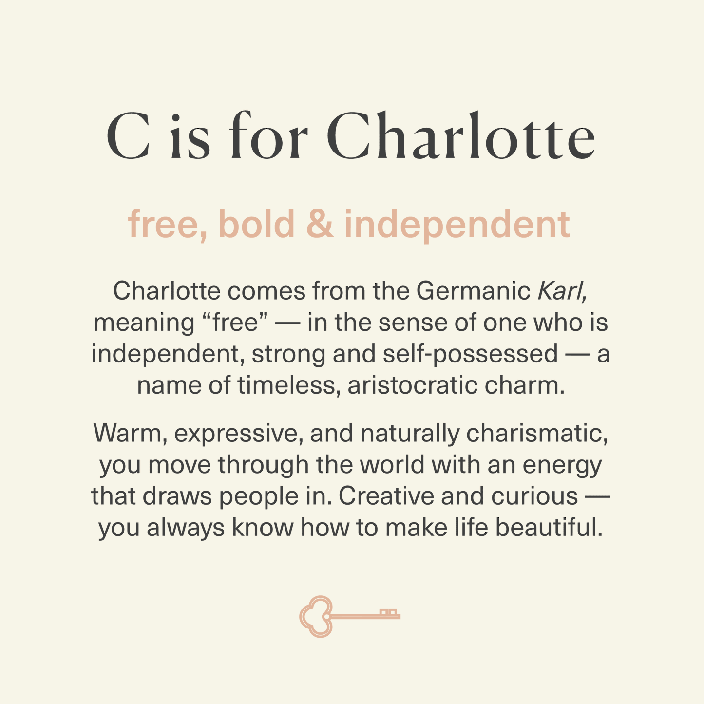 Charlotte Name Stories® keepsake card