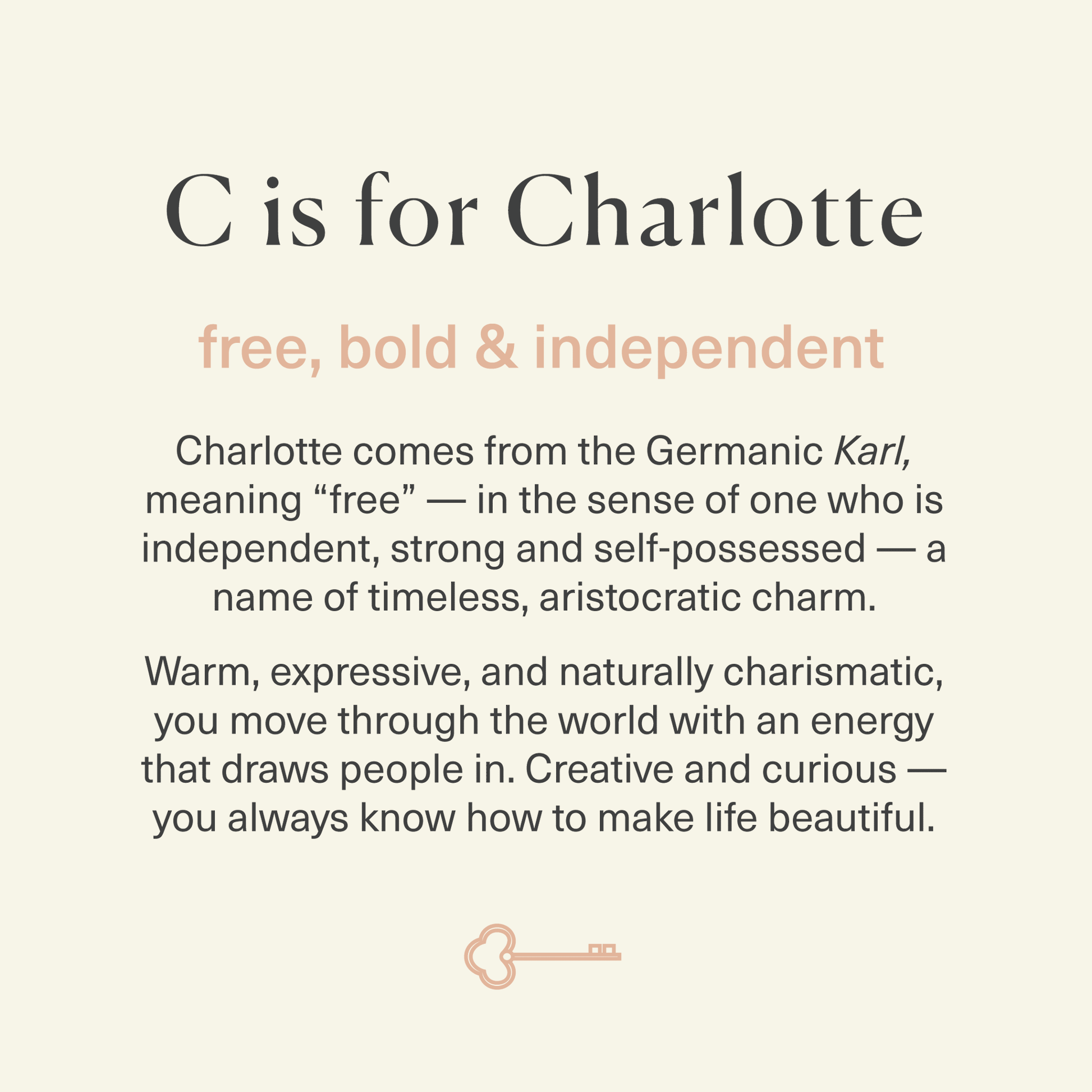 Charlotte Name Stories® keepsake card