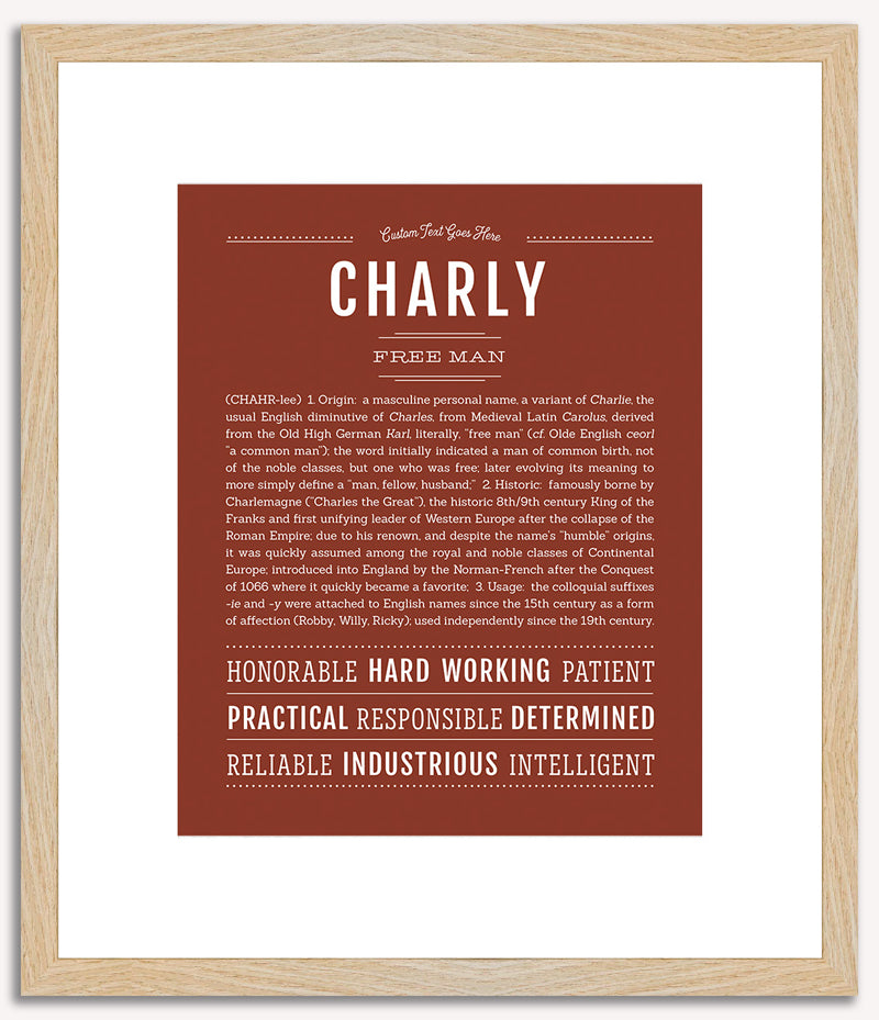 Charly (male) | Name Art Print