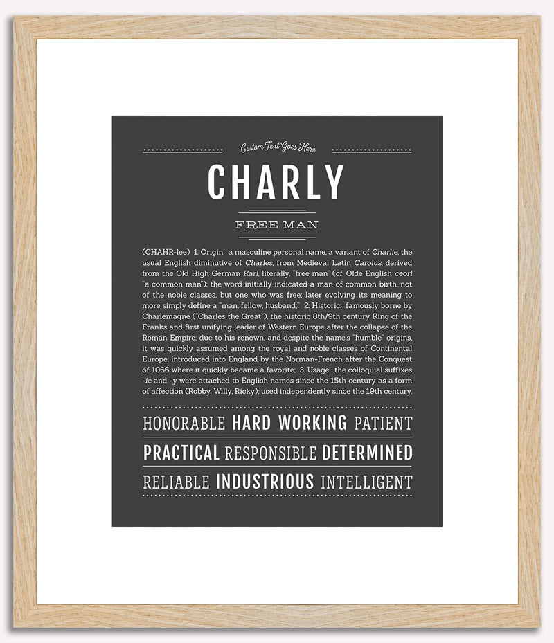 Charly (male) | Name Art Print