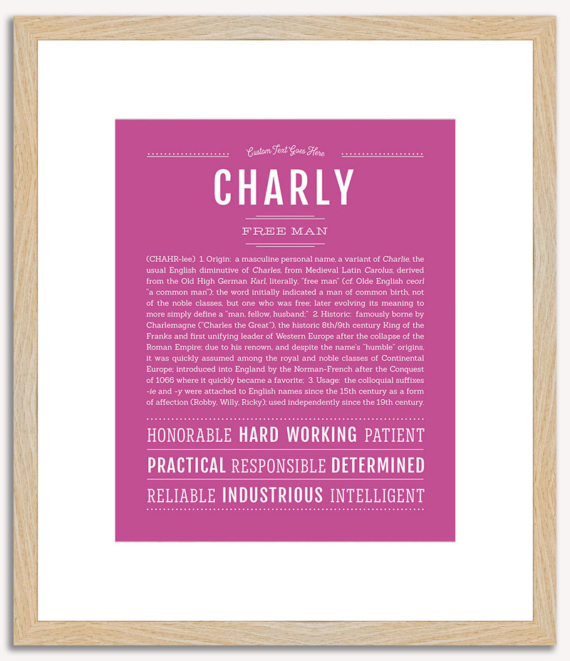 Charly (male) | Name Art Print