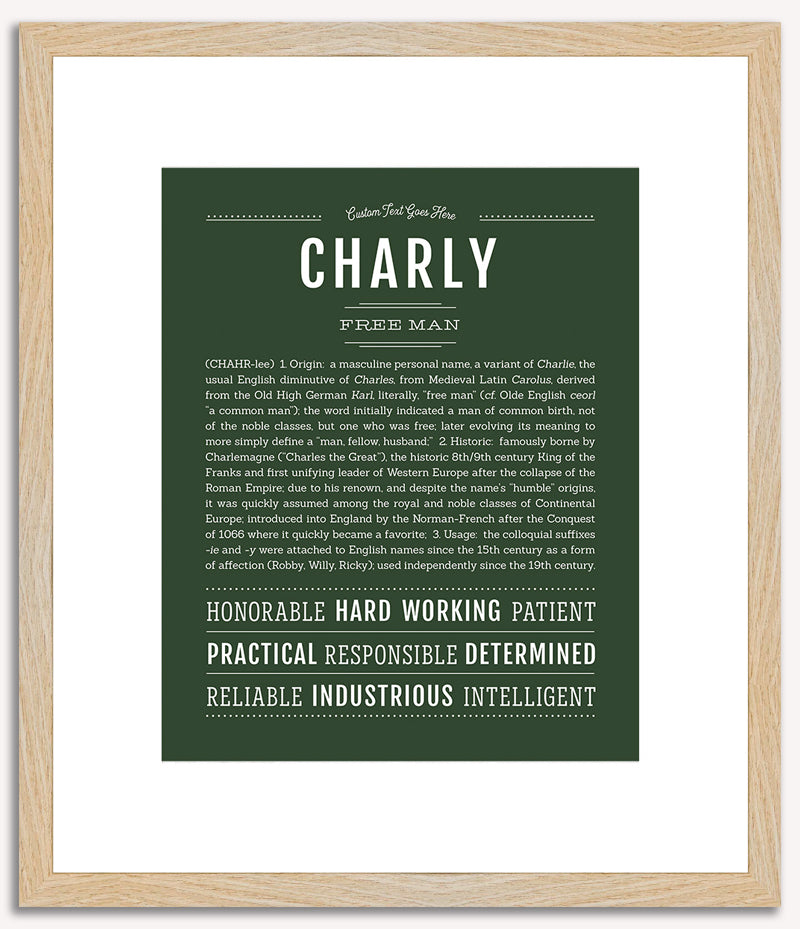 Charly (male) | Name Art Print