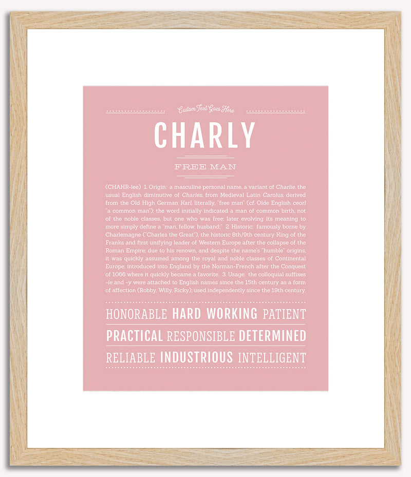 Charly (male) | Name Art Print