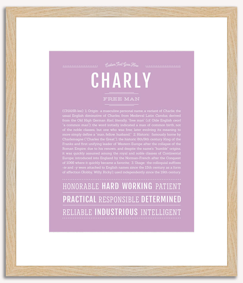 Charly (male) | Name Art Print