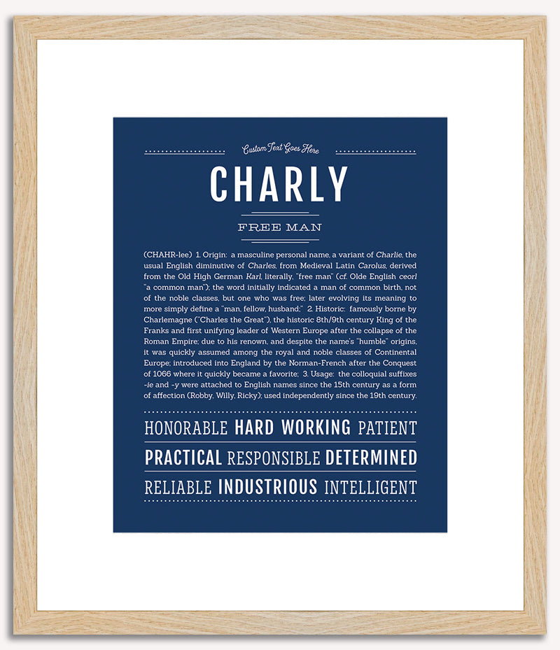 Charly (male) | Name Art Print