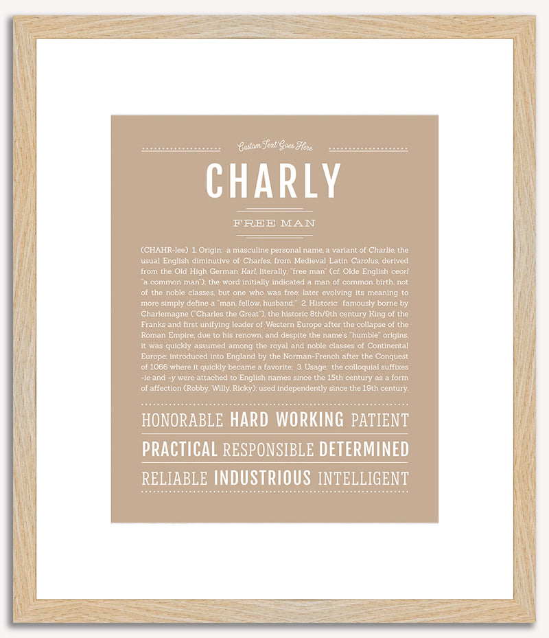 Charly (male) | Name Art Print