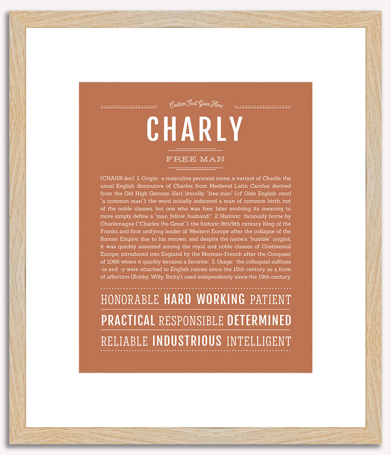 Charly (male) | Name Art Print