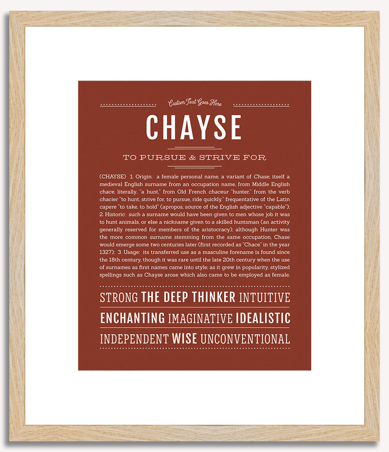 Chayse (female) | Name Art Print