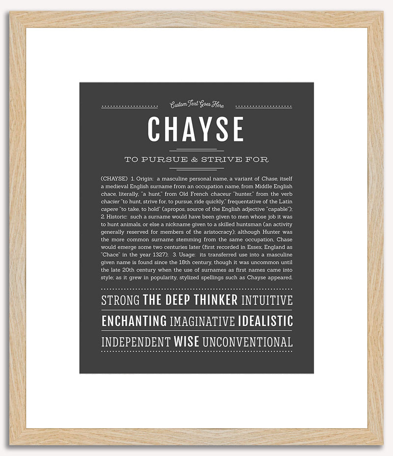 Chayse (male) | Name Art Print