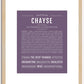 Chayse (female) | Name Art Print