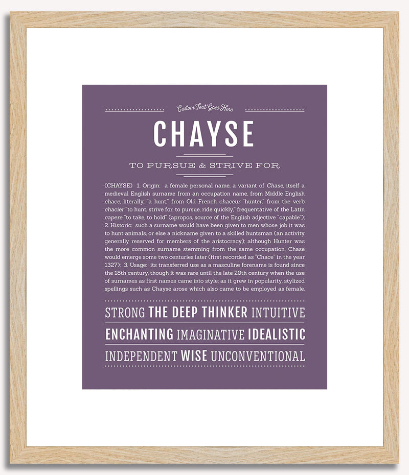 Chayse (female) | Name Art Print