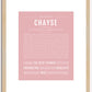 Chayse (female) | Name Art Print