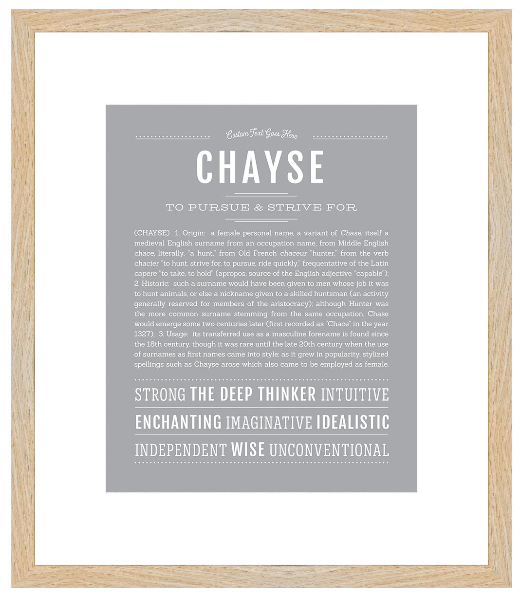 Chayse (female) | Name Art Print