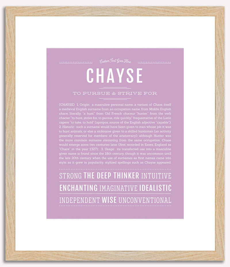 Chayse (male) | Name Art Print