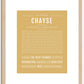 Chayse (female) | Name Art Print