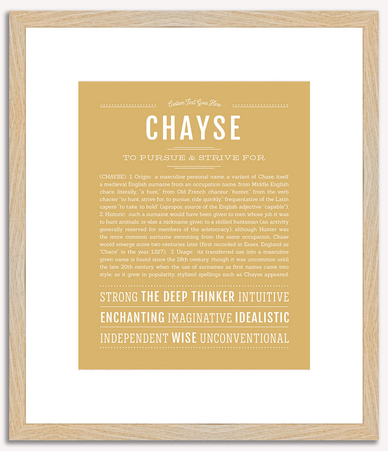 Chayse (male) | Name Art Print