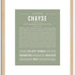 Chayse (female) | Name Art Print