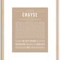 Chayse (female) | Name Art Print