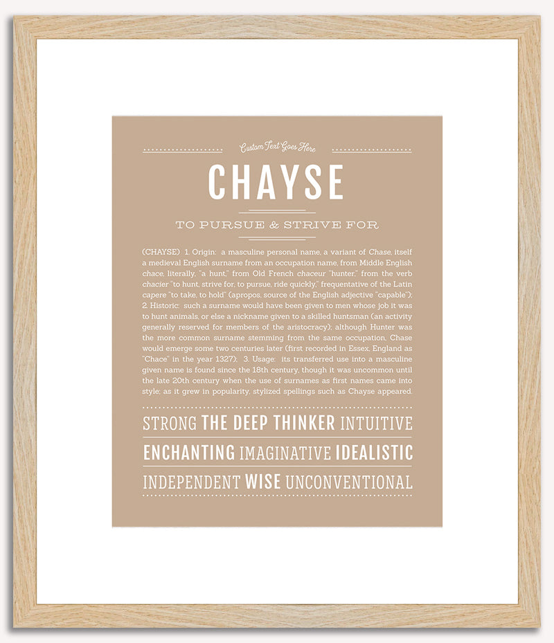 Chayse (male) | Name Art Print