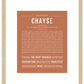 Chayse (female) | Name Art Print