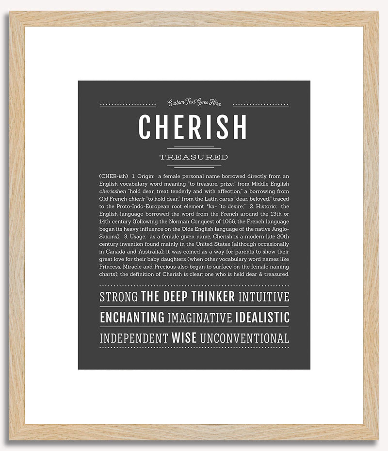 Cherish | Name Art Print