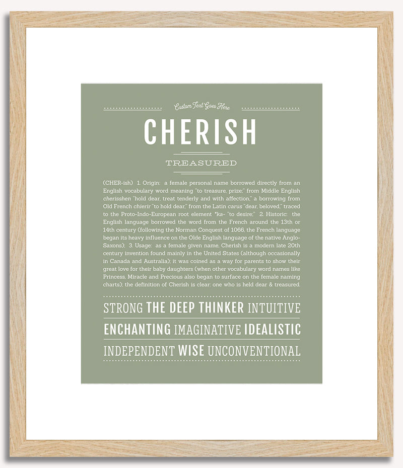 Cherish | Name Art Print